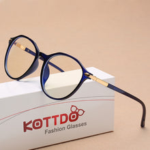 Carica l&#39;immagine nel visualizzatore di Gallery, KOTTDO Occhiali da vista da donna trasparenti Occhiali da vista da uomo Occhiali da computer Montatura per occhiali Mtopia con lenti ottiche trasparenti anti blu 