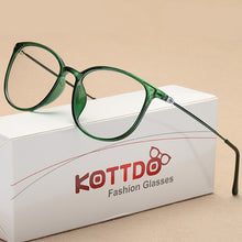 Carica l&#39;immagine nel visualizzatore di Gallery, KOTTDO Sexy Eyeglasses for Women Square Plastic Spectacles Glasses Frame Transparent clear Retro Myopia Eye Glasses