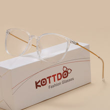 Carica l&#39;immagine nel visualizzatore di Gallery, KOTTDO Sexy Eyeglasses for Women Square Plastic Spectacles Glasses Frame Transparent clear Retro Myopia Eye Glasses