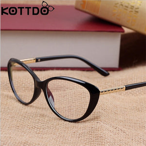 Retro Cat Eye Women Eyeglasses Classic Optical Prescription Computer Eye Glasses Frame Men Spectacle Transparent Eyewaer