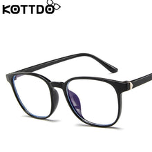 Carica l&#39;immagine nel visualizzatore di Gallery, KOTTDO Retro Mens Glasses Frame  Computer Eyeglasses Frame Women Anti-blue Light Transparent Clear Pink Plastic Frame