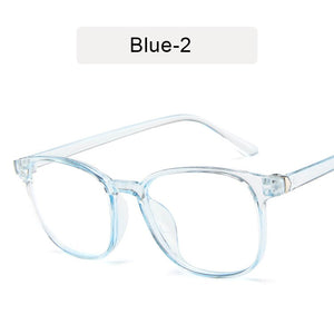 KOTTDO Retro Mens Glasses Frame  Computer Eyeglasses Frame Women Anti-blue Light Transparent Clear Pink Plastic Frame