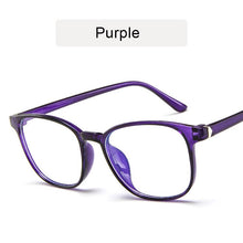 Carica l&#39;immagine nel visualizzatore di Gallery, KOTTDO Retro Mens Glasses Frame  Computer Eyeglasses Frame Women Anti-blue Light Transparent Clear Pink Plastic Frame