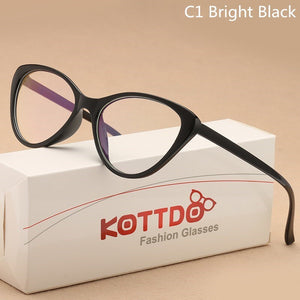KOTTDO Vintage Cat Eye Glasses Women Eyeglasses Frame Optical Spectacle Men Transparent Clear Glasses Frames Eyewear Oculos