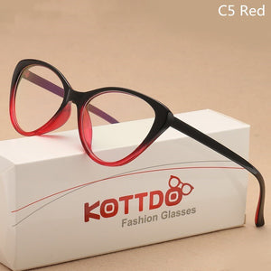 KOTTDO Vintage Cat Eye Glasses Women Eyeglasses Frame Optical Spectacle Men Transparent Clear Glasses Frames Eyewear Oculos