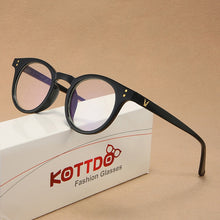 Load image into Gallery viewer, KOTTDO Vintage Plastic Round Glasses Frame Clear Classic Rivets Men Accessories Eyeglasses Spectacle Gaming Glasses