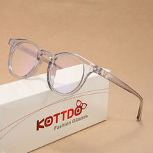 Load image into Gallery viewer, KOTTDO Vintage Plastic Round Glasses Frame Clear Classic Rivets Men Accessories Eyeglasses Spectacle Gaming Glasses
