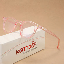 Load image into Gallery viewer, KOTTDO Vintage Plastic Round Glasses Frame Clear Classic Rivets Men Accessories Eyeglasses Spectacle Gaming Glasses
