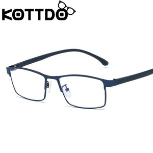 KOTTDO Vintage Square Optical Eye Glasses Frames Metal Men Classic Business Clear Transparent Frame Eyeglasses oculos