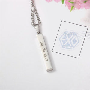 EXO EX'ACT Monster Lucky One Chain Pendant Necklace K-POP Accessories Jewelry For Music Men Or Women Boy Girl