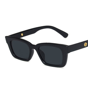 Ladies Small Square Sunglasses Women  Narrow Frame Sun Glasses Retro Rectangle Eyewears Beige Eyeglasses