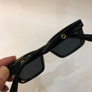 Ladies Small Square Sunglasses Women  Narrow Frame Sun Glasses Retro Rectangle Eyewears Beige Eyeglasses