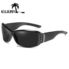 Carica l'immagine nel visualizzatore di Gallery, KUJUNY   Sunglasses Women's Polarized Sun Glasses With Diamonds Classic Retro Eyewear Ladies able Sunglass