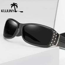 Carica l'immagine nel visualizzatore di Gallery, KUJUNY   Sunglasses Women's Polarized Sun Glasses With Diamonds Classic Retro Eyewear Ladies able Sunglass