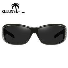 Carica l'immagine nel visualizzatore di Gallery, KUJUNY   Sunglasses Women's Polarized Sun Glasses With Diamonds Classic Retro Eyewear Ladies able Sunglass
