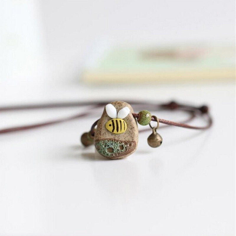 2018 Summer Unisex Necklace Punk Style Wind Bee Charm Gilrs Ladies Jewelry Gift New