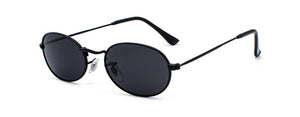 Kachawoo Oval Sunglasses For Men Small Metal Frame Black Red Pink Retro Sun Glasses Women Year Gift