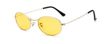 Load image into Gallery viewer, Kachawoo Oval Sunglasses For Men Small Metal Frame Black Red Pink Retro Sun Glasses Women Year Gift
