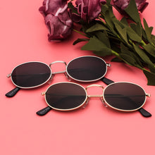 Load image into Gallery viewer, Kachawoo Oval Sunglasses For Men Small Metal Frame Black Red Pink Retro Sun Glasses Women Year Gift