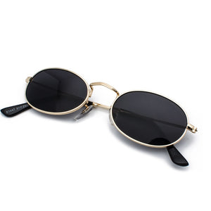Kachawoo Oval Sunglasses For Men Small Metal Frame Black Red Pink Retro Sun Glasses Women Year Gift