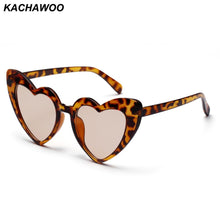 Load image into Gallery viewer, Kachawoo  6pcs Leopard Heart Shaped Sunglasses For Women  2022 Big Sun Glasses Female Eyewear Party