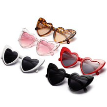 Load image into Gallery viewer, Kachawoo  6pcs Leopard Heart Shaped Sunglasses For Women  2022 Big Sun Glasses Female Eyewear Party