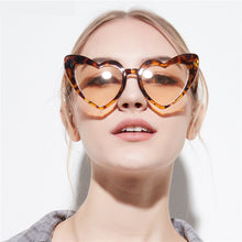 Load image into Gallery viewer, Kachawoo  6pcs Leopard Heart Shaped Sunglasses For Women  2022 Big Sun Glasses Female Eyewear Party