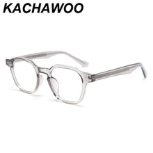 Load image into Gallery viewer, Kachawoo acetate square glasses frame men transparent grey optical eyeglasses for women clear lens TR90  Korean