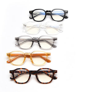 Kachawoo acetate square glasses frame men transparent grey optical eyeglasses for women clear lens TR90  Korean