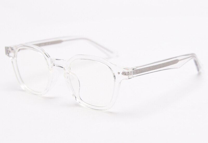 Kachawoo acetate square glasses frame men transparent grey optical eyeglasses for women clear lens TR90  Korean