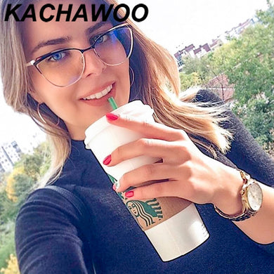Kachawoo occhiali da vista cat eye montatura da donna occhiali da vista in metallo occhiali da vista donna oro nero rosa articolo da regalo da donna 