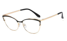 Carica l&#39;immagine nel visualizzatore di Gallery, Kachawoo occhiali da vista cat eye montatura da donna occhiali da vista in metallo occhiali da vista donna oro nero rosa articolo da regalo da donna 
