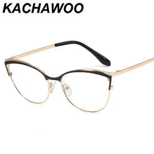 Kachawoo occhiali da vista cat eye montatura da donna occhiali da vista in metallo occhiali da vista donna oro nero rosa articolo da regalo da donna 