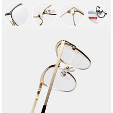 Carica l&#39;immagine nel visualizzatore di Gallery, Kachawoo occhiali da vista cat eye montatura da donna occhiali da vista in metallo occhiali da vista donna oro nero rosa articolo da regalo da donna 