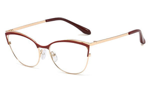 Kachawoo occhiali da vista cat eye montatura da donna occhiali da vista in metallo occhiali da vista donna oro nero rosa articolo da regalo da donna 