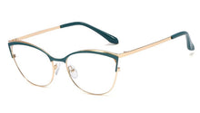Carica l&#39;immagine nel visualizzatore di Gallery, Kachawoo occhiali da vista cat eye montatura da donna occhiali da vista in metallo occhiali da vista donna oro nero rosa articolo da regalo da donna 