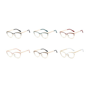 Kachawoo occhiali da vista cat eye montatura da donna occhiali da vista in metallo occhiali da vista donna oro nero rosa articolo da regalo da donna 