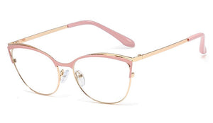 Kachawoo occhiali da vista cat eye montatura da donna occhiali da vista in metallo occhiali da vista donna oro nero rosa articolo da regalo da donna 