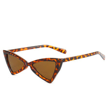 Load image into Gallery viewer, Kachawoo cat eye triangle sunglasses butterfly vintage black leopard red eyeglasses ladies accessories 2023 UV400