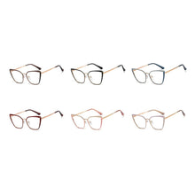 Load image into Gallery viewer, Kachawoo eyeglasses metal gold black cat eye glasses frames for women prescription accessories gift item ladies