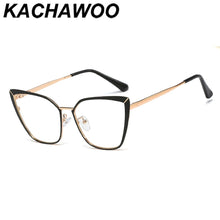 Load image into Gallery viewer, Kachawoo eyeglasses metal gold black cat eye glasses frames for women prescription accessories gift item ladies