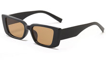 Load image into Gallery viewer, Kachawoo leopard rectangle sunglasses male eyeglasses female simple style brown black Summer decoration cheap