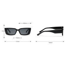 Load image into Gallery viewer, Kachawoo leopard rectangle sunglasses male eyeglasses female simple style brown black Summer decoration cheap