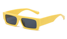 Carica l&#39;immagine nel visualizzatore di Gallery, Occhiali da sole rettangolari leopardati Kachawoo da donna occhiali da vista flat top da uomo quadrati semplici neri bianchi unisex europei 