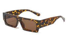 Carica l&#39;immagine nel visualizzatore di Gallery, Occhiali da sole rettangolari leopardati Kachawoo da donna occhiali da vista flat top da uomo quadrati semplici neri bianchi unisex europei 