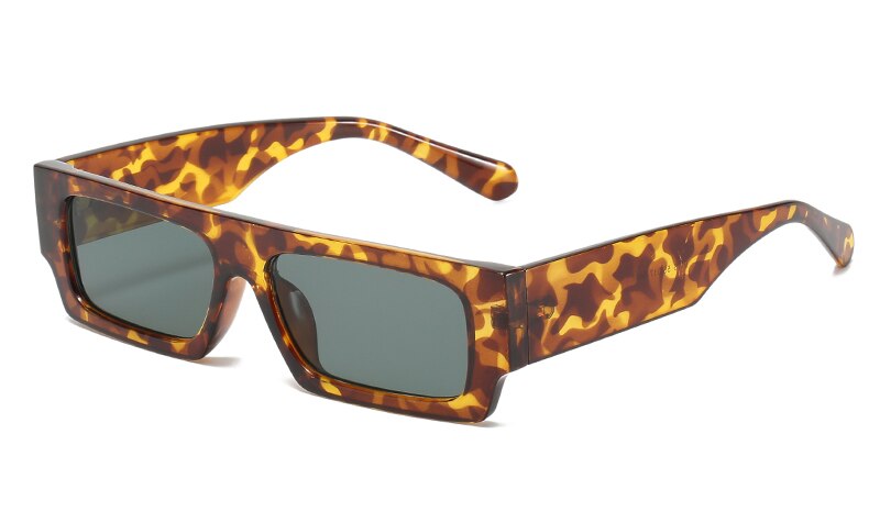 Occhiali da sole rettangolari leopardati Kachawoo da donna occhiali da vista flat top da uomo quadrati semplici neri bianchi unisex europei 