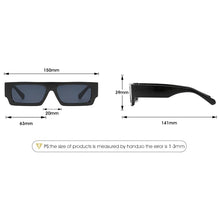 Carica l&#39;immagine nel visualizzatore di Gallery, Occhiali da sole rettangolari leopardati Kachawoo da donna occhiali da vista flat top da uomo quadrati semplici neri bianchi unisex europei 