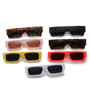 Occhiali da sole rettangolari leopardati Kachawoo da donna occhiali da vista flat top da uomo quadrati semplici neri bianchi unisex europei 