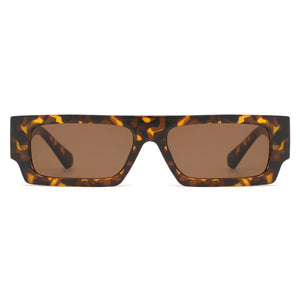 Occhiali da sole rettangolari leopardati Kachawoo da donna occhiali da vista flat top da uomo quadrati semplici neri bianchi unisex europei 