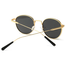 Load image into Gallery viewer, Kachawoo men&#39;s round sunglasses retro metal gold black brown classic sun glasses woman accessories gifts drop ship